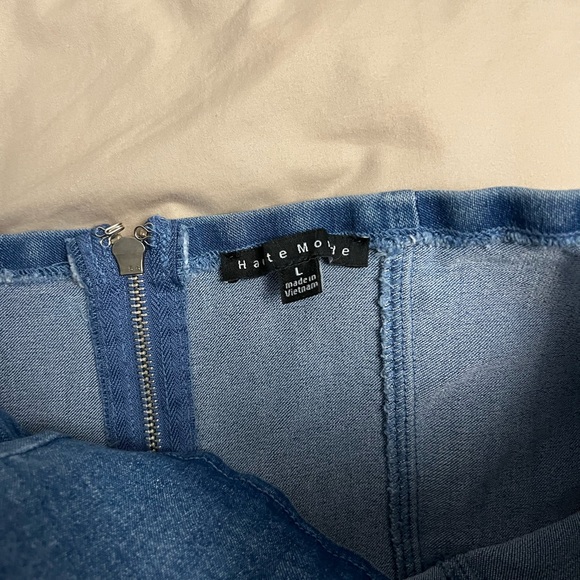 Fashion Nova Denim Strapless Dress - Picture 4 of 7